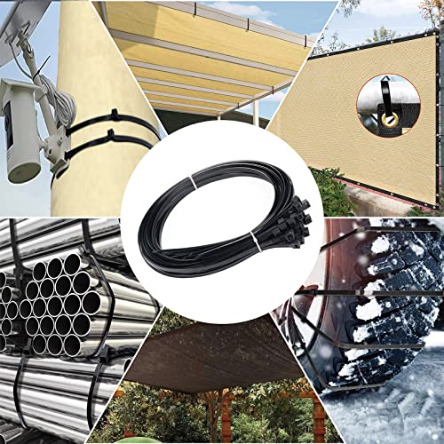 Large Zip Ties 18 inch, 50 Pack, Long Zip Ties Heavy Duty with 220 lb Tensile Strength, Big Cable Ties, Black, ANOSON - size: 18"/50 pk (220 Lb)