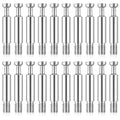 20Pcs Cam Screws for Furniture Cam Lock Fasteners Fixing Screws Cam-Bolt for Furniture Connecting Cabinet Connector Fittings Tools Fixing Bolt Fasteners for Drawer Wardrobe Table, Silver