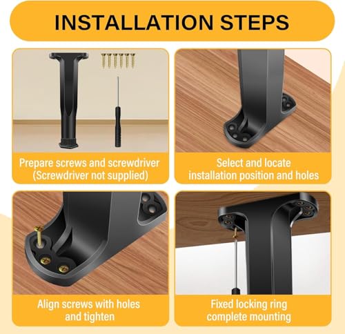 4 PCS Adjustable Height Bed Frame Support Legs - 7.8-14.6inch Bed Slats Support Leg with Screws, Furniture Legs for Bed Frame/Bed Center Slat/Cabinet/Dresser/Table/Sofa/Chair, Bed Replacement Legs - size: 4PCS