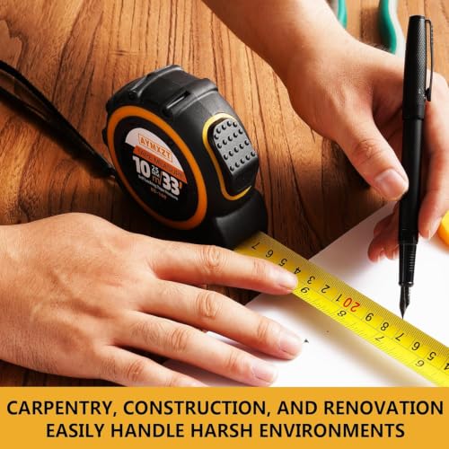 33 FT Heavy Duty Tape Measure for Body Fabric Measuring Retractable