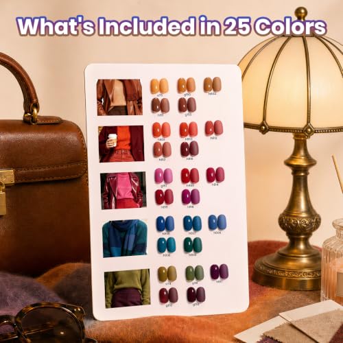 Beetles Fall Gel Polish Set, Fall Passage Collection, 25 Autumn Colors - color: Fall Passage - 25 Colors