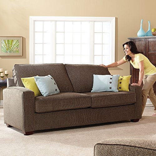 Super Sliders 5" Square and 3 1/2" Round Combo Pack Reusable Furniture Movers for Carpet, Beige (16 Pack) - color: Beige, size: 16 Pack