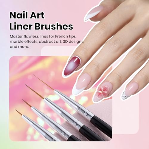 Beetles Nail Art Brushes, 25pcs Nail Art Pens Daul Ended Dotting Tools - color: C - Clear-25