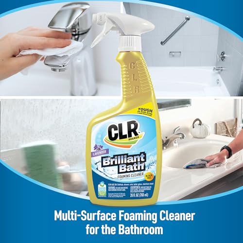 CLR Brilliant Foaming Action Bathroom Cleaner Spray 26 oz. Bottle 2 Pack - style: Brilliant Bath Lavender