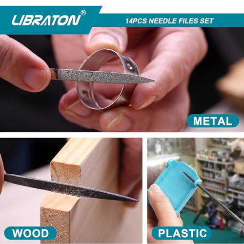 LIBRATON Needle File Set, Diamond Needle File Set, 14PCS Small File Set - style: Needle File-14PCS