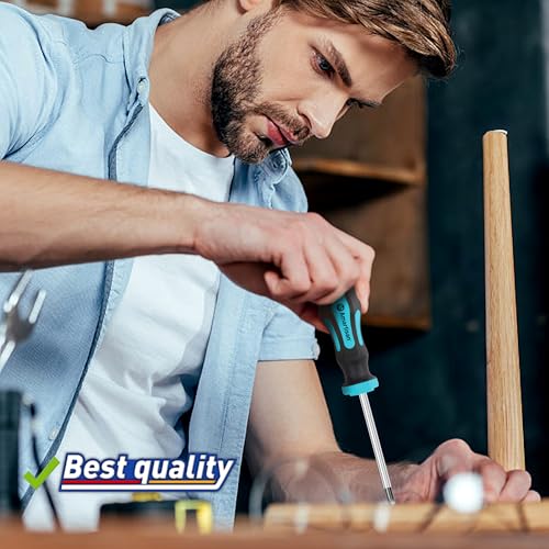 Magnetic Screwdrivers Set with Case, Amartisan 43-piece Includs Slotted, Phillips, Hex, Pozidriv,Torx and Precision Screwdriver Set, Magnetizer Demagnetizer Tools, Tools for Men (Blue)) - style: 43-piece Screwdrivers Set (Blue)