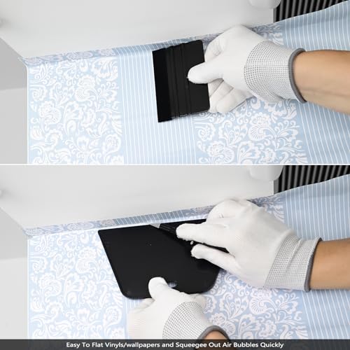 EHDIS Wallpaper Smoothing Tool Kit with Sponge Seam Roller, Vinyl Squeegee,Cutting Tool for Peel and Stick on Contact Paper,Window Tint Film,Decal,Graphics Installation