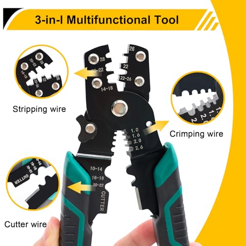 2066Pcs Heat Shrink Solder Seal Wire Connectors Kit with Heat Gun and Wire Stripper Crimping Tool, Waterproof Heat Shrink Wire connectors Electrical Wire Terminals for Marine Electrical - size: 2066Pcs