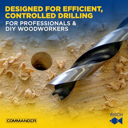 Premium Brad Point Drill Bit Set High-Accuracy Woodworking 1/8"- 1/2" 7 Pcs | Premium Brad Point Drill Bit, Woodworking w/ Beveled Edges for Smooth Tear-Free Holes Ideal for Professional & DIY Use - size: 7 Piece Set (1/8 in - 1/2 in)
