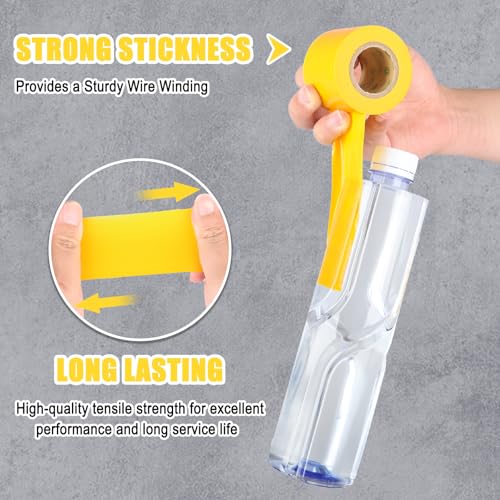 Electrical Tape Yellow, 2 in X 33FT, UL Approved Industrial Grade Waterproof High Temperature Electrical Tape, Multipurpose Insulating Wire Wrapping (2 Packs) - color: Yellow