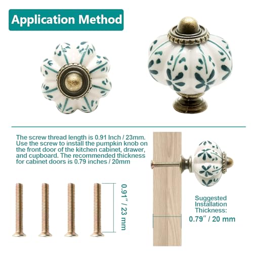 12pcs Ivory Pumpkin Knobs, Leaf Pattern Cabinet Knobs - color: Leaf, size: 12 Pieces