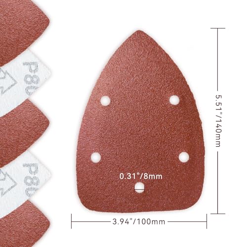 50 Pcs 80 Grit Mouse Sandpaper, Aluminum Oxide Mouse Sanding Pads - size: 80 Grit