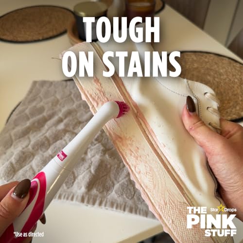 Stardrops - The Pink Stuff - The Miracle Scrubber Kit - 2 Tubs of The Miracle Cleaning Paste With Electric Scrubber Tool and 4 Cleaning Brush Heads, 6 Piece Set