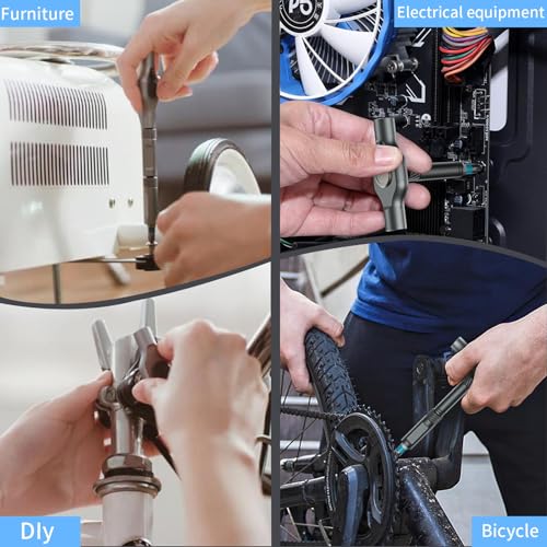 24-in-1 Magnetic Screwdriver Set, DIY Ratchet Screwdriver Set with Detachable Handle, Portable Compact Repair Tool Kit for Furniture Laptop Electronicsv Bicycle - style: 24 in 1