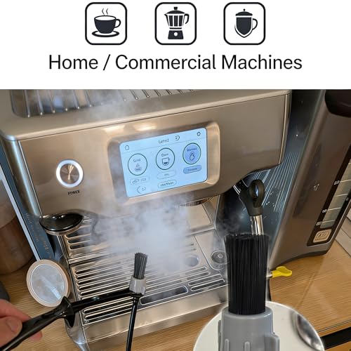 Espresso Machine Cleaning Brush with 36 Inch Silicone Hose Steam Wand Tool - color: Black