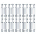uxcell 45Pcs 32mm Furniture Connecting Fittings, Thread Bolts Dowels Screws, Metal Dowel Fitting Fasteners for Cabinet Drawer and Wardrobe Furniture, Silver - size: 32mm