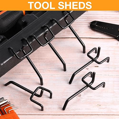 Shimeyao 200 Pcs Peg Board Hooks Stainless Steel Pegs,2.8 Inch,Black - color: Black, size: 2.8 Inch