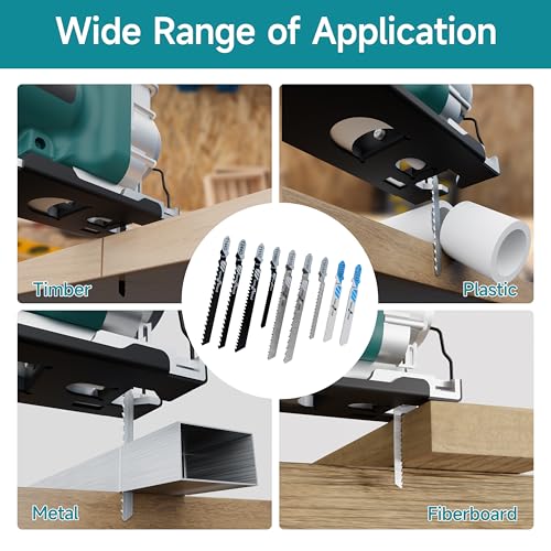 40 Pcs Jigsaw Blades Set with 2 Case - style: 40-Pack（40 Pieces, 2 Boxes）