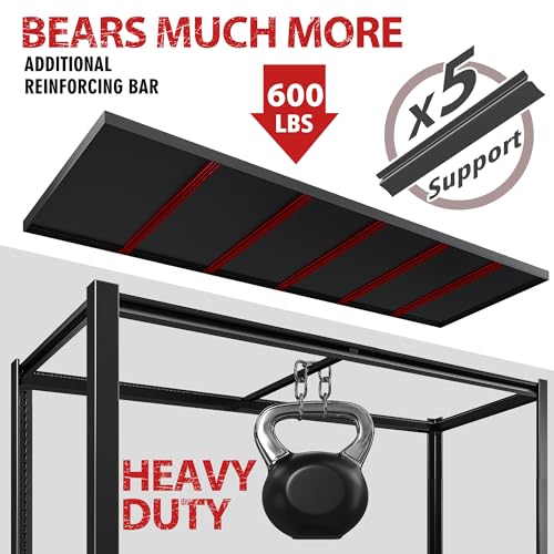 REIBII 78" H Garage Shelving,Heavy Duty Storage Shelves for Basement - size: 5-Tier,55" W x 26" D x 78" H