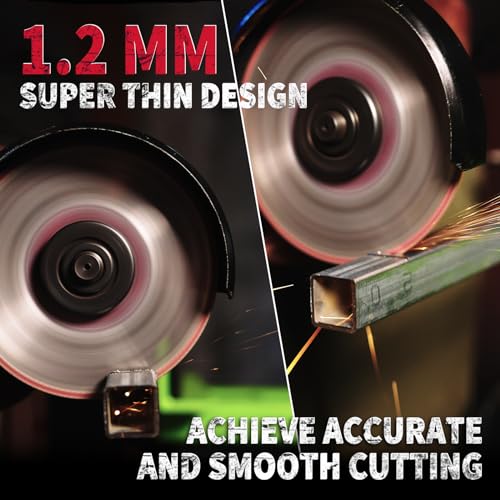 4 1/2 in Cut Off Wheel Diamond Cutting Wheel for Metal 7/8" Arbor | Angle Grinder Cutting Disc for Metal with 5000+ Cuts on Rebar, Steel, Iron and INOX - style: 4.5"x7/8in.