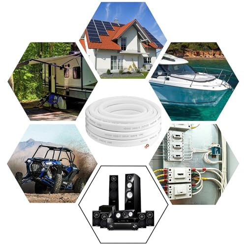 4 Gauge Marine Wire,4/2 Duplex Marine Grade Cable,10FT 4 AWG Wire | Waterproof Oxygen-Free Tinned Copper Stranded Corrosion Resistant Flexible Electrical Cable for Boat/Automotive/RV/Solar - size: 10 ft, style: 4 gauge