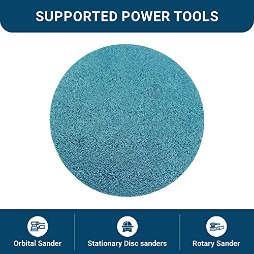 Benchmark Abrasives PSA Gold No Hole 12 Inch Sanding Discs Adhesive Back with Zirconia Grains Automotive DA Orbital Sander Sandpaper - 12 Inch Sanding Disc - Surface Blending (5 Pack), 60 Grit - style: 60 Grit