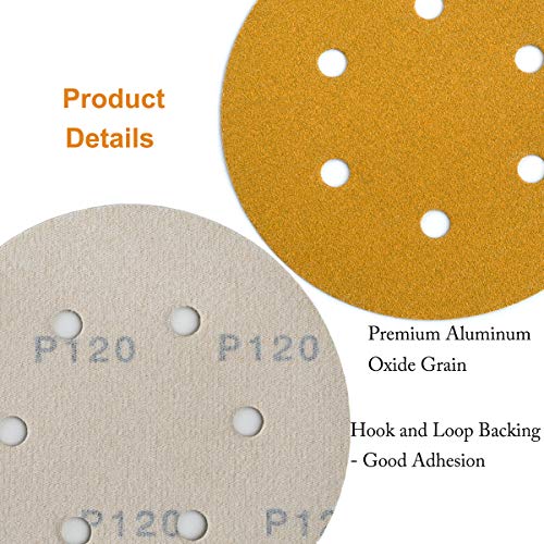 6-Inch 6-Hole Hook & Loop Sanding Discs 60-800 Mixed Grits, 100-Pack - style: 60-800 Assorted Grits 100pcs