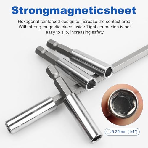 Rocaris 2.36 Inch Strong Magnetic Drill Bit Extension Holder, 5 Pack - style: 5 Pack