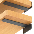 Starunder 6 Pack Floating Shelf Brackets, 8 inch Heavy Duty Industrial Shelf Bracket, Black Metal L Brackets for Shelves Support DIY(1/5 Inch Thicked) - size: 8 Inch