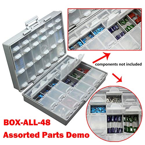 2 AideTek BOXALL48 lids Empty Enclosure SMD SMT Organizer Surface Mount Organizer lid 1206 0805 0603 0402 - style: 2BOXALL48