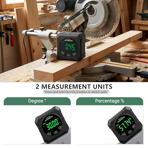 Digital Angle Finder, Strong Magnetic, LED Display Backlight