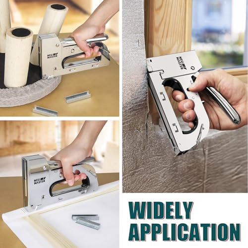 NEU MASTER All Steel Staple Gun, Wood Stapler Gun with 4000 Staples - style: All Steel Staple Gun