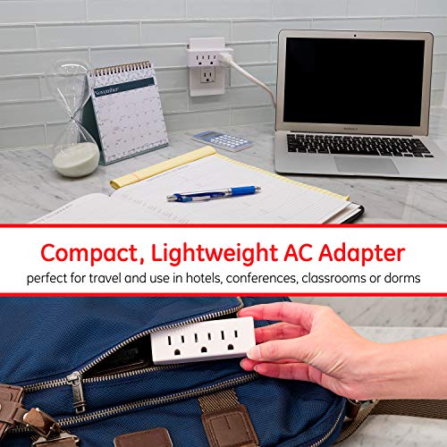 GE Outlet Extender, 3 Pack, 3 Outlet Multi Plug Wall Power Splitter - color: White, size: 3 Pack