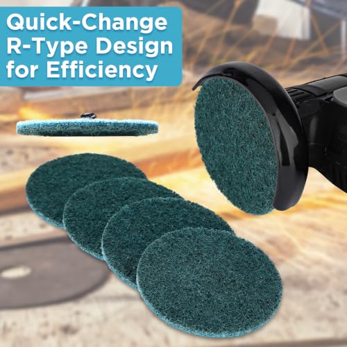50 Pcs 3 Inch Sanding Discs Blue Quick Change Sanding Discs | Nylon Surface Conditioning Grinder Wheels for Angle Grinder, Stock and Rust Removal, Grinding, Deburring - color: Blue, size: 3 Inch