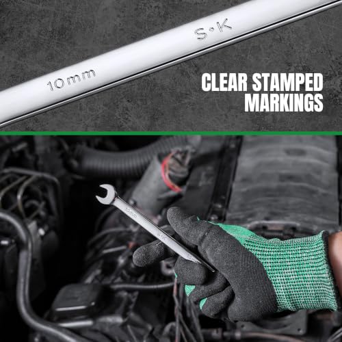 SK 10 mm Combination Wrench, Metric, Premium CR-V Steel - size: 10 mm