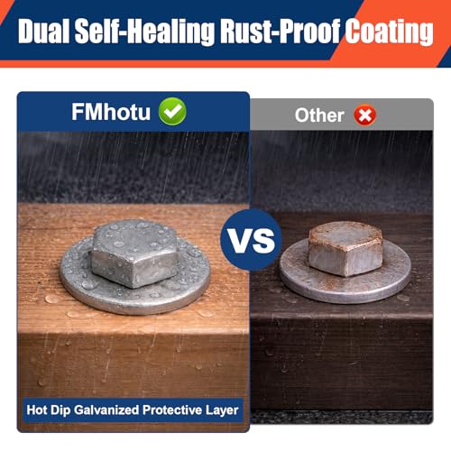 3/8" x 1-1/2" Lag Screws Bolts with Washers(50Pcs) - size: 3/8x1-1/2in