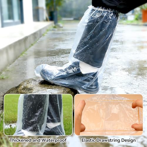 8 Pairs Waterproof Shoe Covers for Rain Disposable Rain Boot Covers
