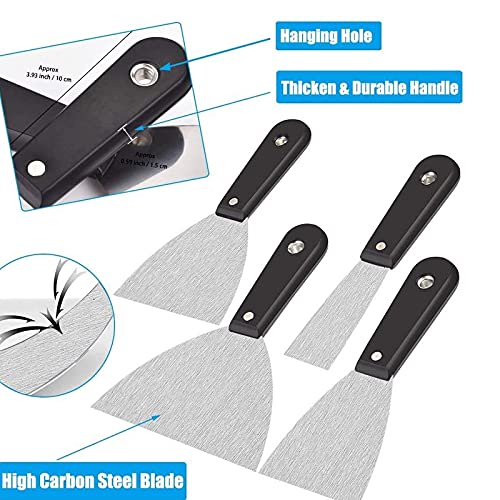 7 PCS Putty Knife with Storage Bag Paint Scraper Drywall Spackle Tools