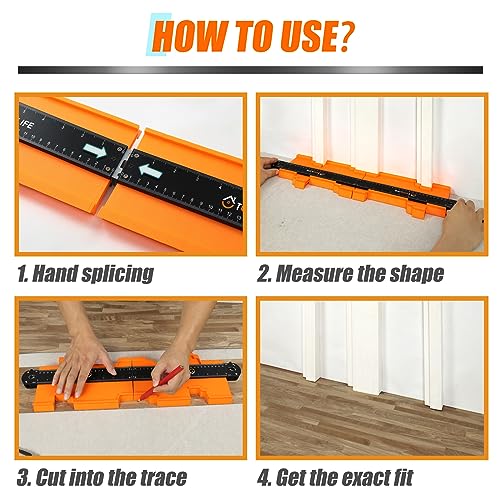TOOLIFE 20 Inch Connectable Contour Gauge, Gifts for Men, Dad and Husband - style: 20 INCH-CONNECT