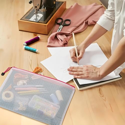 JARLINK A4 Mesh Zipper Pouch Bags, 72 Pcs Waterproof Zipper Pouch Bags - style: 72pcs