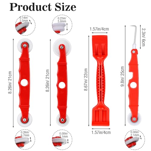 4PCS Screen Tool, Window Screen Replacement Kit with Spline Roller Tool, Window Screens Spline Roller Tools, Windows Installation Tools for Installing & Replacing Windows Patio Sliding Door