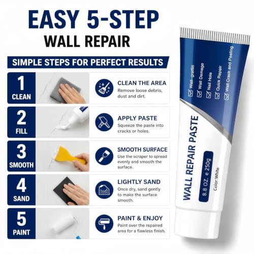2PCS Drywall Repair Kit, Multi-Functional Quick-Drying Wall Mending Agent
