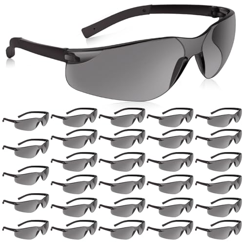 Salfboy 30 Pack Tinted Safety Glasses, Ansi Z87.1 Eye Protection Glasses - color: 118-30 Gray