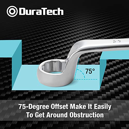 DURATECH 9-Piece Offset Box Wrench Set, Metric, 6mm-23mm - color: Silver, size: 6mm to 23mm