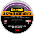 Scotch 3M Vinyl Color Coding Electrical Tape 35, 3/4 in x 66 ft, Violet - 11271-BA-5 (Pack of 5) - size: 3/4 in. x 66 ft. (Pack of 5)
