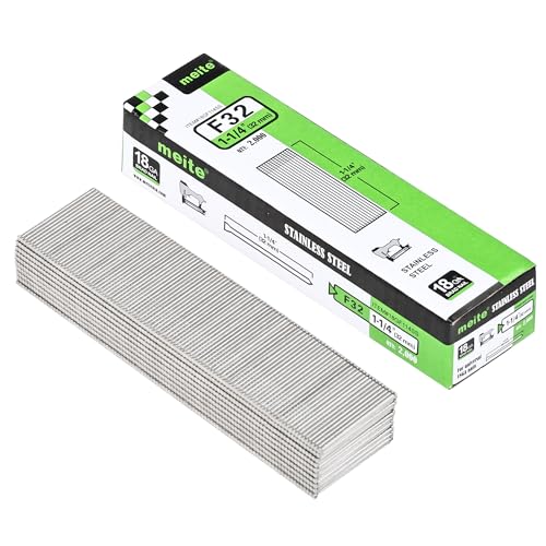 meite 18 Gauge Stainless Steel Brad Nails, 1-1/4 Inch 18GA Nails 10 Boxes - size: 1-1/4", style: 10 Boxes