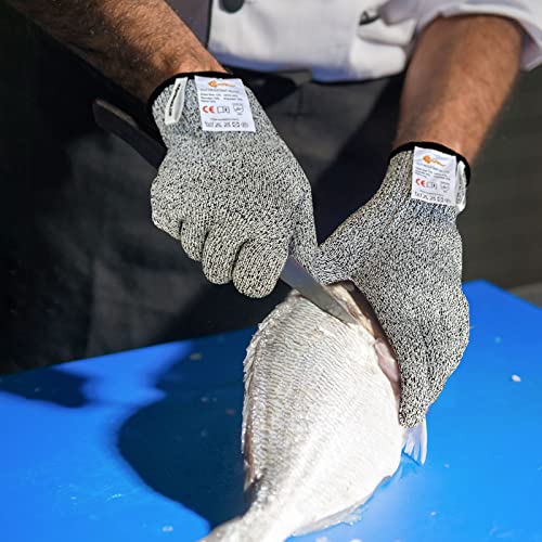 Evridwear Cut Resistant Gloves Food Grade Level 5 Kitchen Safety Protection (Gray, Small) - color: Gray, size: Small (Pack of 1)