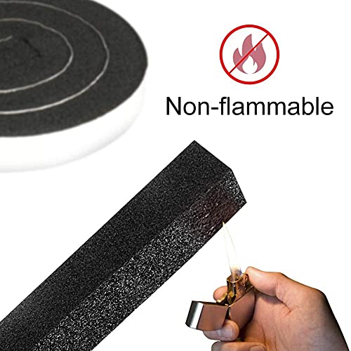 YIJUHOU 2 Rolls 1.18 Inch X 1 Inch Open Cell Foam Tape for Window Air Conditioner Insulation,High Resilience Weatherstrip Window Seal,Block The Draft and Cool Air Loss,Total 11FT - size: 1.18IN*1IN*11FT