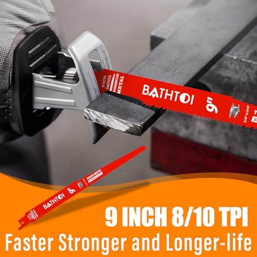 50 Pack 9 Inch 8/10 Tpi Reciprocating Saw Blades for Thick Metal Composite - size: 9 Inch 8/10TPI