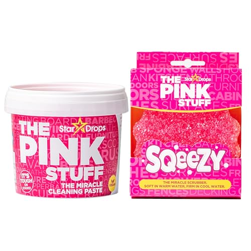 Stardrops The Pink Stuff Miracle Cleaning Paste & Sqeezy Scrubber Kit - size: 8.8 Ounce (Pack of 2)
